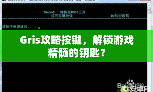 Gris攻略按鍵，解鎖游戲精髓的鑰匙？