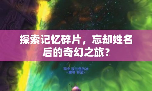 探索記憶碎片，忘卻姓名后的奇幻之旅？