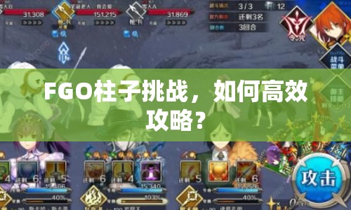FGO柱子挑戰(zhàn)，如何高效攻略？