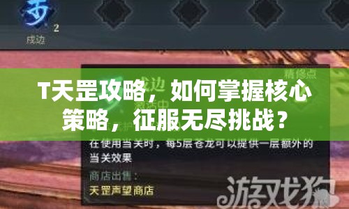 T天罡攻略，如何掌握核心策略，征服無盡挑戰(zhàn)？