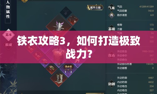 鐵衣攻略3，如何打造極致戰(zhàn)力？