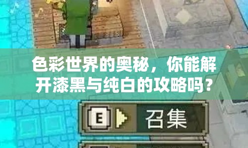 色彩世界的奧秘，你能解開漆黑與純白的攻略嗎？