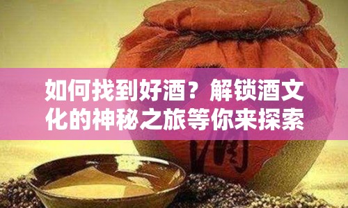 如何找到好酒？解鎖酒文化的神秘之旅等你來探索！