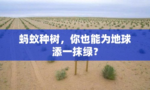 螞蟻種樹，你也能為地球添一抹綠？