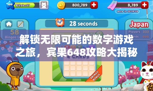 解鎖無限可能的數(shù)字游戲之旅，賓果648攻略大揭秘！
