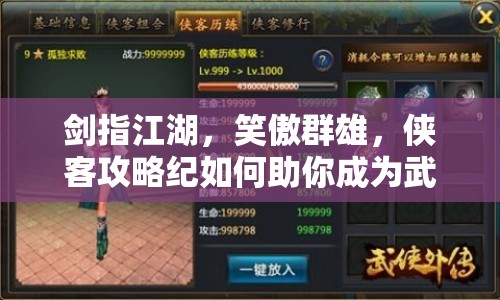 劍指江湖，笑傲群雄，俠客攻略紀(jì)如何助你成為武林霸主？
