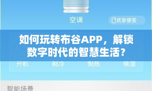如何玩轉(zhuǎn)布谷APP，解鎖數(shù)字時代的智慧生活？