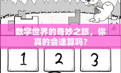 數(shù)字世界的奇妙之旅，你真的會速算嗎？