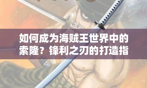 如何成為海賊王世界中的索??？鋒利之刃的打造指南！