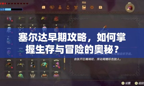 塞爾達(dá)早期攻略，如何掌握生存與冒險(xiǎn)的奧秘？