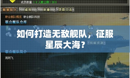 如何打造無敵艦隊，征服星辰大海？