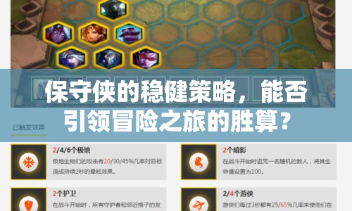 保守俠的穩(wěn)健策略，能否引領(lǐng)冒險(xiǎn)之旅的勝算？