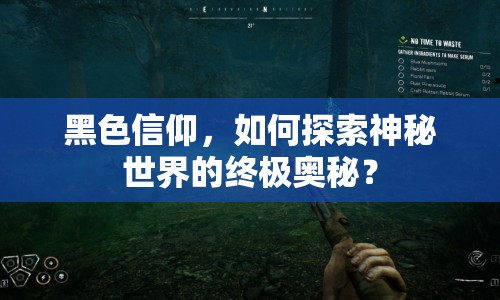 黑色信仰，如何探索神秘世界的終極奧秘？