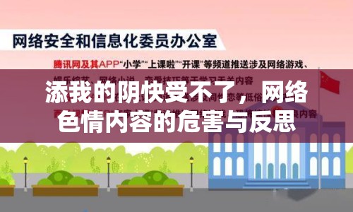 添我的陰快受不了，網(wǎng)絡(luò)色情內(nèi)容的危害與反思