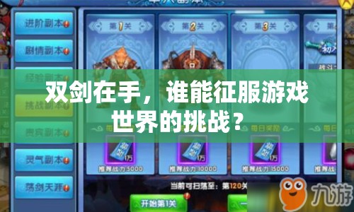 雙劍在手，誰(shuí)能征服游戲世界的挑戰(zhàn)？