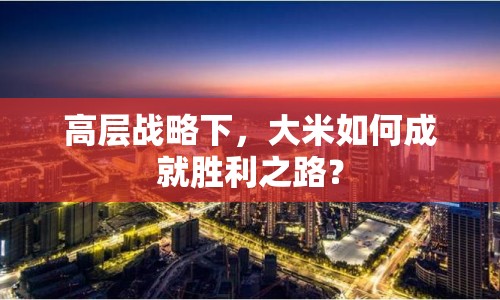 高層戰(zhàn)略下，大米如何成就勝利之路？