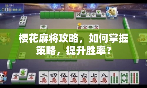 櫻花麻將攻略，如何掌握策略，提升勝率？