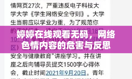 婷婷在線觀看無碼，網(wǎng)絡(luò)色情內(nèi)容的危害與反思