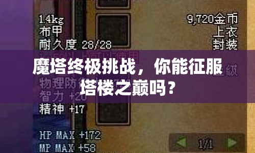 魔塔終極挑戰(zhàn)，你能征服塔樓之巔嗎？