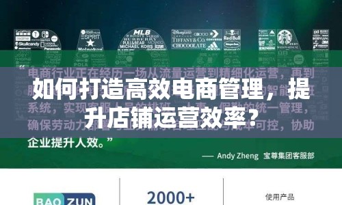 如何打造高效電商管理，提升店鋪運營效率？