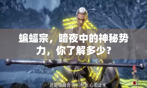 蝙蝠宗，暗夜中的神秘勢力，你了解多少？