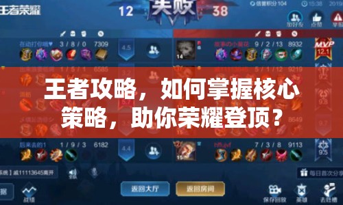 王者攻略，如何掌握核心策略，助你榮耀登頂？