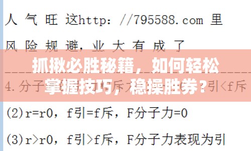 抓揪必勝秘籍，如何輕松掌握技巧，穩(wěn)操勝券？