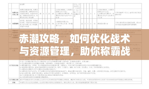 赤潮攻略，如何優(yōu)化戰(zhàn)術與資源管理，助你稱霸戰(zhàn)場？