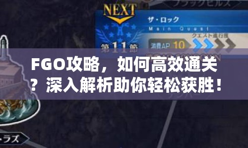 FGO攻略，如何高效通關(guān)？深入解析助你輕松獲勝！