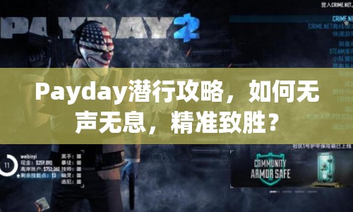 Payday潛行攻略，如何無聲無息，精準(zhǔn)致勝？