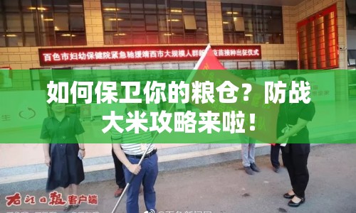 如何保衛(wèi)你的糧倉？防戰(zhàn)大米攻略來啦！