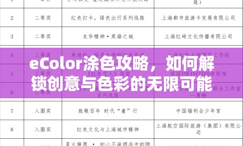 eColor涂色攻略，如何解鎖創(chuàng)意與色彩的無限可能？