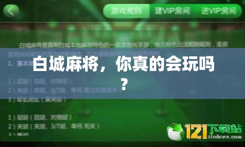 白城麻將，你真的會玩嗎？