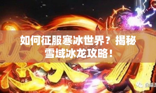 如何征服寒冰世界？揭秘雪域冰龍攻略！