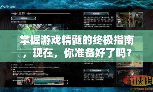 掌握游戲精髓的終極指南，現(xiàn)在，你準(zhǔn)備好了嗎？