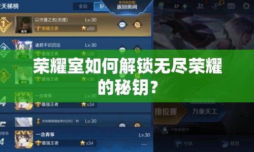 榮耀室如何解鎖無(wú)盡榮耀的秘鑰？