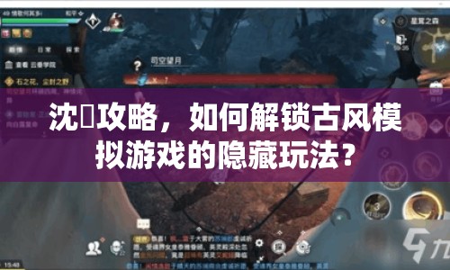 沈蘭攻略，如何解鎖古風(fēng)模擬游戲的隱藏玩法？