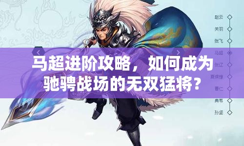馬超進(jìn)階攻略，如何成為馳騁戰(zhàn)場的無雙猛將？