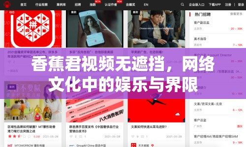 香蕉君視頻無遮擋，網(wǎng)絡(luò)文化中的娛樂與界限