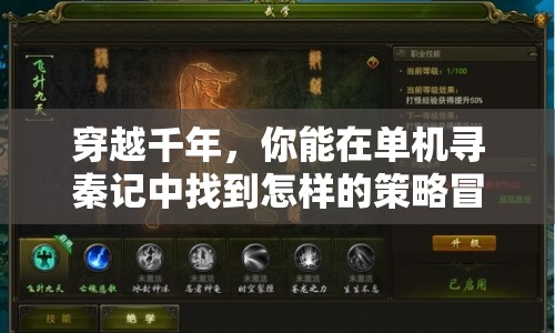 穿越千年，你能在單機(jī)尋秦記中找到怎樣的策略冒險？