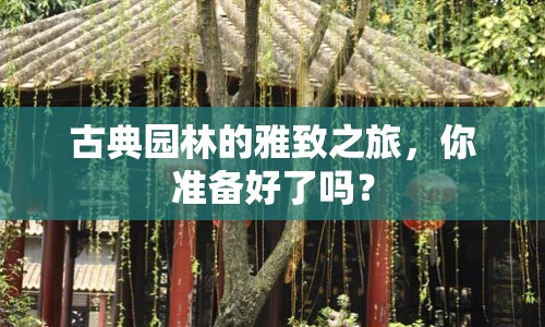 古典園林的雅致之旅，你準(zhǔn)備好了嗎？