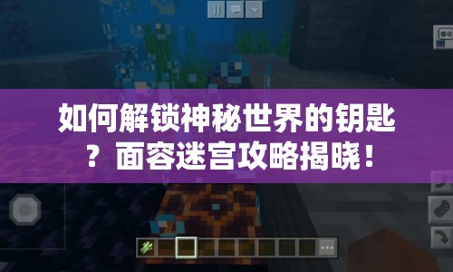 如何解鎖神秘世界的鑰匙？面容迷宮攻略揭曉！