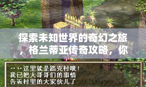 探索未知世界的奇幻之旅，格蘭蒂亞傳奇攻略，你準備好了嗎？