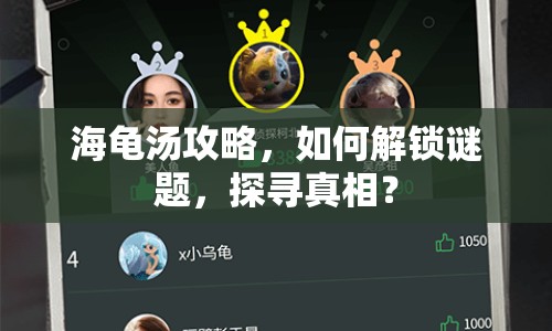 海龜湯攻略，如何解鎖謎題，探尋真相？