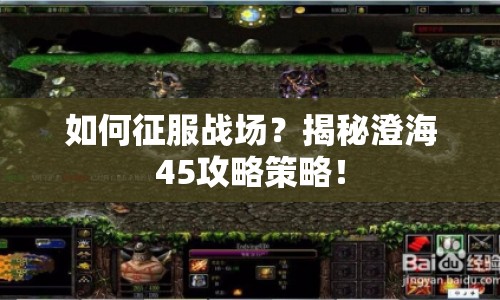 如何征服戰(zhàn)場(chǎng)？揭秘澄海45攻略策略！