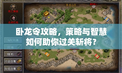 臥龍令攻略，策略與智慧如何助你過關(guān)斬將？