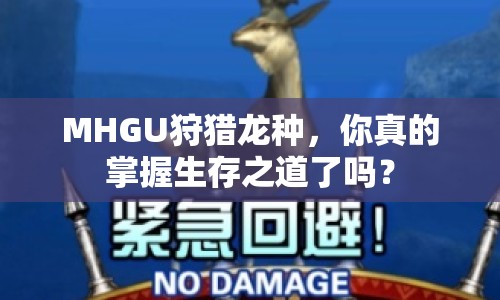 MHGU狩獵龍種，你真的掌握生存之道了嗎？