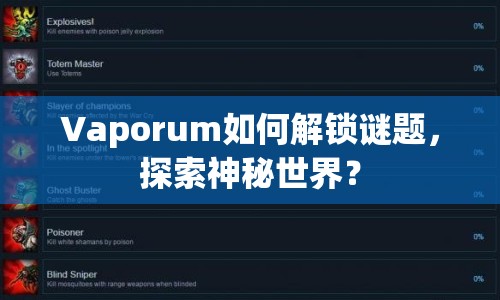Vaporum如何解鎖謎題，探索神秘世界？