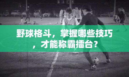 野球格斗，掌握哪些技巧，才能稱霸擂臺？