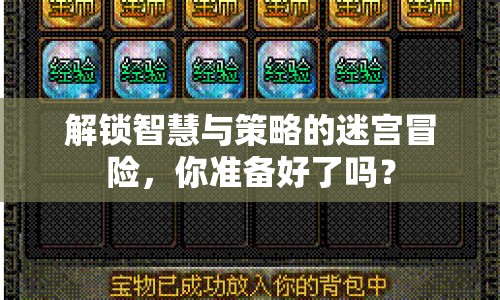 解鎖智慧與策略的迷宮冒險，你準(zhǔn)備好了嗎？